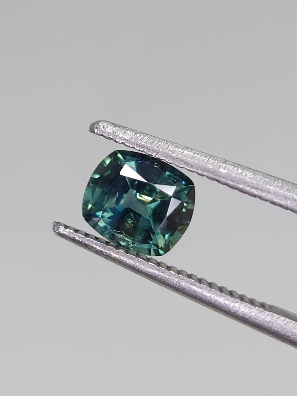 0.8ct Natural Teal Green Sapphire in Fancy Cushion Cut from Nigeria — view 5